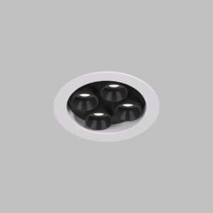 DK2510-WB Встраиваемый светильник SPACE со светодиодом d65 220V 8W 38° 4000К IP20 белый/черный алюминий