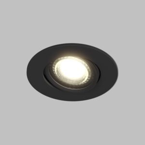 DK3020-BK Встраиваемый светильник, IP 20, 10 Вт, GU5.3, LED, черный, пластик
