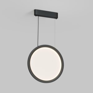 Подвесной светильник вертикальный VEIL, 25 Вт, ?450?1950 мм, LED 2700-6000K, IP20, пульт Д/У (в комплекте), черный, алюминий, акрил