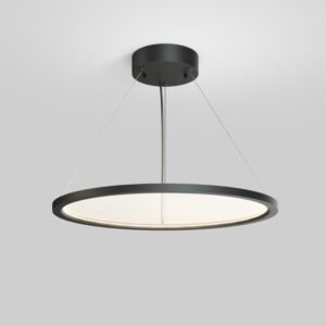 Подвесной светильник горизонтальный VEIL, 35 Вт, ?600?В1500 мм, LED 2700-6000K, IP20, пульт Д/У (в комплекте), черный, алюминий, акрил